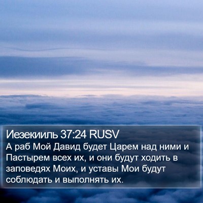 Иезекииль 37:24 RUSV Bible Verse Image