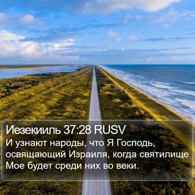 Иезекииль 37:28 RUSV Bible Verse Image