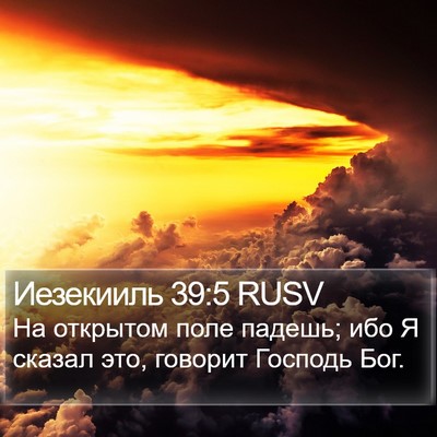 Иезекииль 39:5 RUSV Bible Verse Image