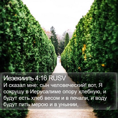 Иезекииль 4:16 RUSV Bible Verse Image