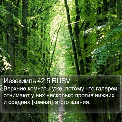 Иезекииль 42:5 RUSV Bible Verse Image