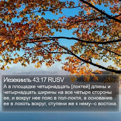 Иезекииль 43:17 RUSV Bible Verse Image