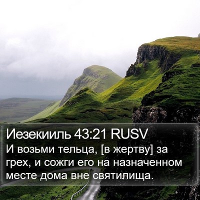 Иезекииль 43:21 RUSV Bible Verse Image