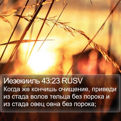 Иезекииль 43:23 RUSV Bible Verse Image