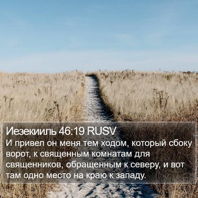 Иезекииль 46:19 RUSV Bible Verse Image