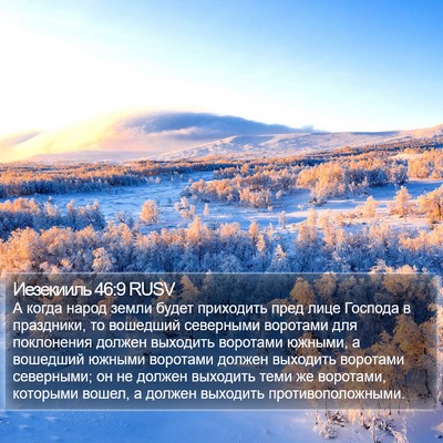 Иезекииль 46:9 RUSV Bible Verse Image