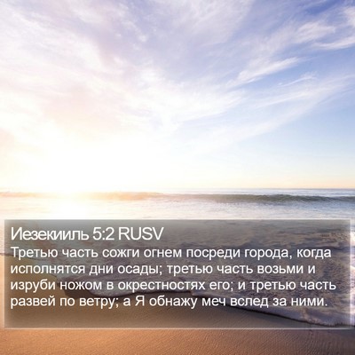 Иезекииль 5:2 RUSV Bible Verse Image