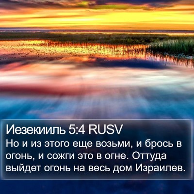 Иезекииль 5:4 RUSV Bible Verse Image