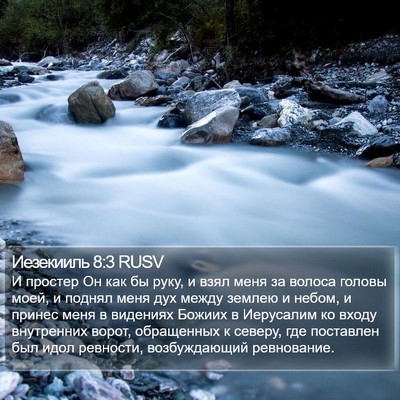 Иезекииль 8:3 RUSV Bible Verse Image