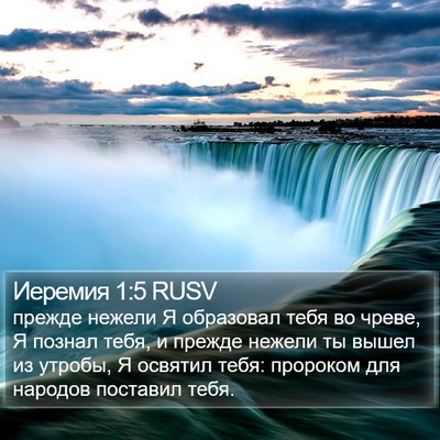 Иеремия 1:5 RUSV Bible Verse Image