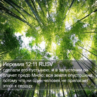 Иеремия 12:11 RUSV Bible Verse Image