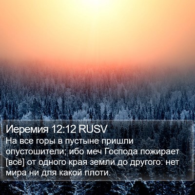 Иеремия 12:12 RUSV Bible Verse Image