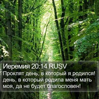 Иеремия 20:14 RUSV Bible Verse Image