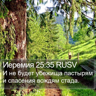 Иеремия 25:35 RUSV Bible Verse Image