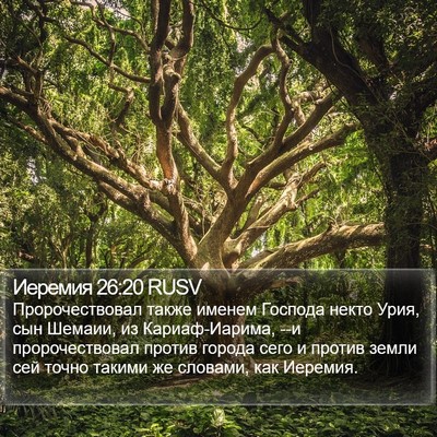 Иеремия 26:20 RUSV Bible Verse Image