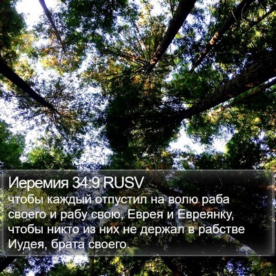 Иеремия 34:9 RUSV Bible Verse Image