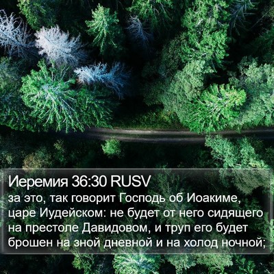 Иеремия 36:30 RUSV Bible Verse Image