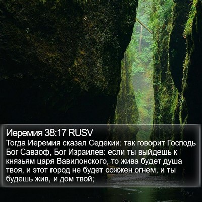 Иеремия 38:17 RUSV Bible Verse Image