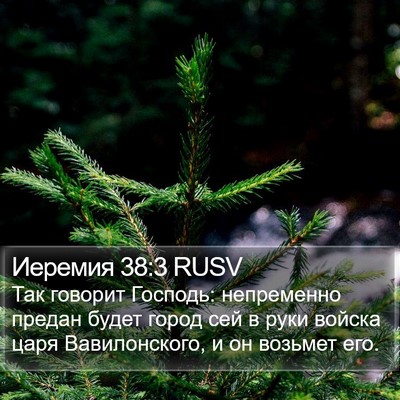 Иеремия 38:3 RUSV Bible Verse Image