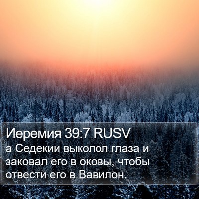 Иеремия 39:7 RUSV Bible Verse Image