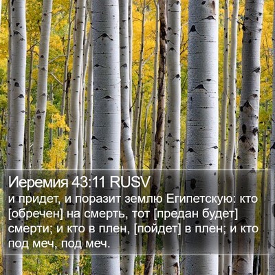 Иеремия 43:11 RUSV Bible Verse Image