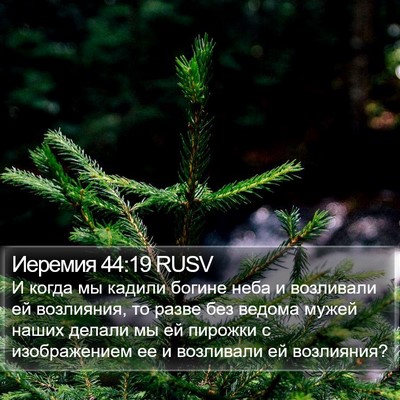 Иеремия 44:19 RUSV Bible Verse Image