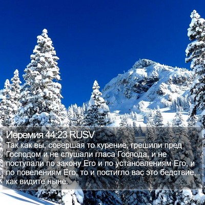 Иеремия 44:23 RUSV Bible Verse Image