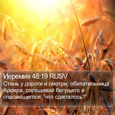 Иеремия 48:19 RUSV Bible Verse Image