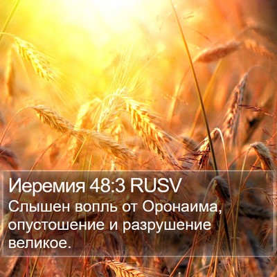 Иеремия 48:3 RUSV Bible Verse Image