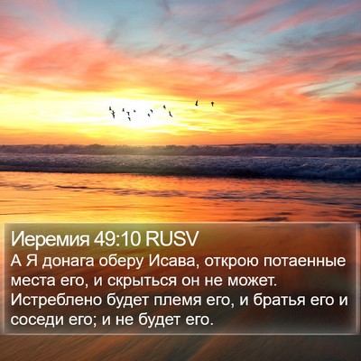 Иеремия 49:10 RUSV Bible Verse Image