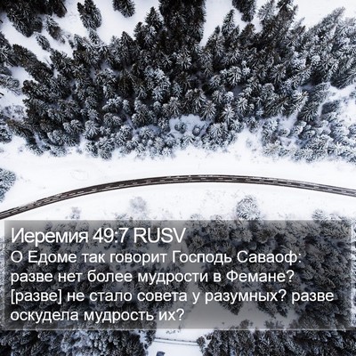 Иеремия 49:7 RUSV Bible Verse Image