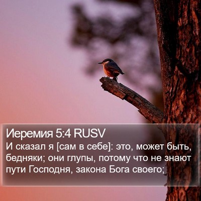 Иеремия 5:4 RUSV Bible Verse Image