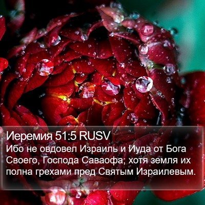 Иеремия 51:5 RUSV Bible Verse Image