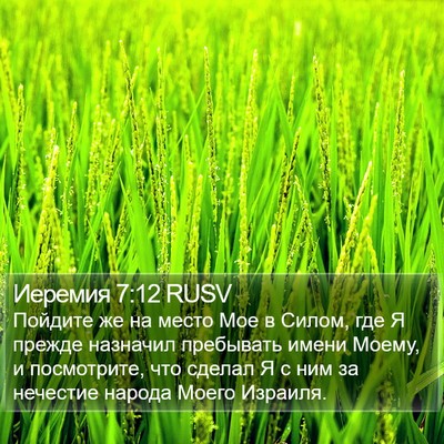 Иеремия 7:12 RUSV Bible Verse Image
