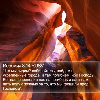 Иеремия 8:14 RUSV Bible Verse Image