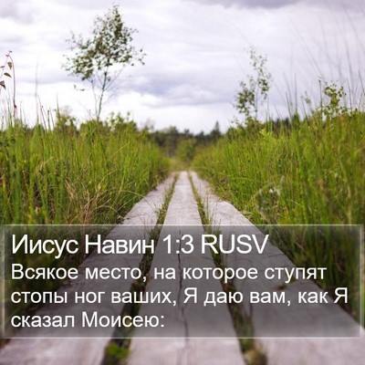 Иисус Навин 1:3 RUSV Bible Verse Image