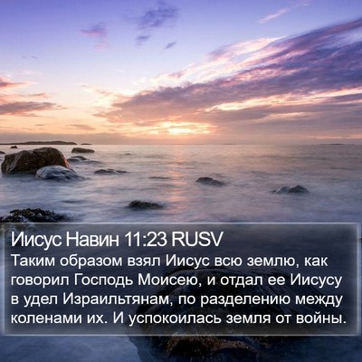 Иисус Навин 11:23 RUSV Bible Verse Image