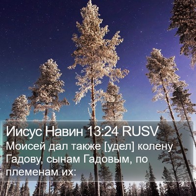 Иисус Навин 13:24 RUSV Bible Verse Image