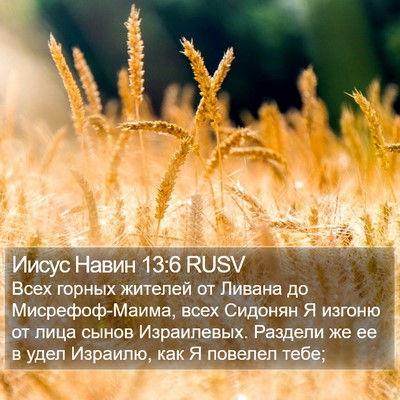 Иисус Навин 13:6 RUSV Bible Verse Image