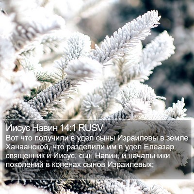 Иисус Навин 14:1 RUSV Bible Verse Image