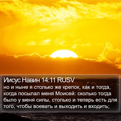 Иисус Навин 14:11 RUSV Bible Verse Image
