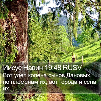Иисус Навин 19:48 RUSV Bible Verse Image