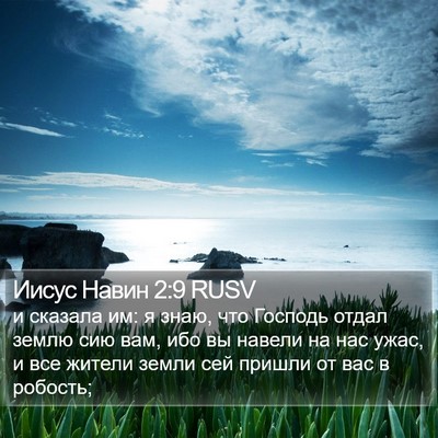 Иисус Навин 2:9 RUSV Bible Verse Image