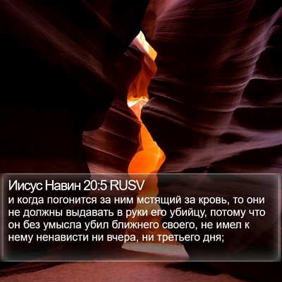 Иисус Навин 20:5 RUSV Bible Verse Image