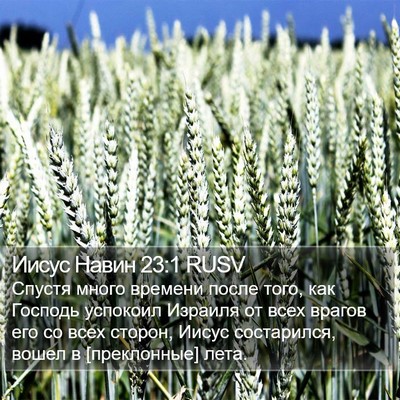Иисус Навин 23:1 RUSV Bible Verse Image