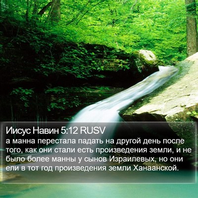 Иисус Навин 5:12 RUSV Bible Verse Image