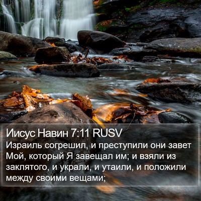 Иисус Навин 7:11 RUSV Bible Verse Image