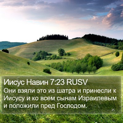 Иисус Навин 7:23 RUSV Bible Verse Image