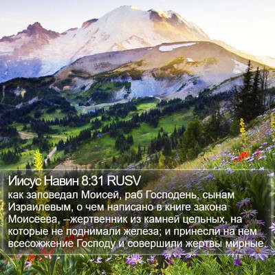 Иисус Навин 8:31 RUSV Bible Verse Image