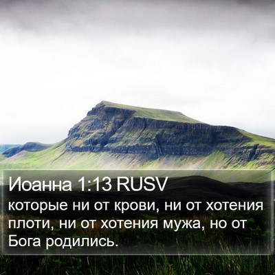 Иоанна 1:13 RUSV Bible Verse Image